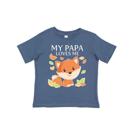 

Inktastic My Papa Loves Me- Little Fox Gift Toddler Boy or Toddler Girl T-Shirt