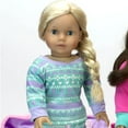 thumbnail image 4 of Sophia's Pattern Pajamas for 18" Dolls, Aqua/Purple, 4 of 4