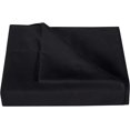 thumbnail image 1 of 600 Thread Count 3 Piece Flat Sheet ( 1 Flat Sheet + 2- Pillow cover ) 100% Egyptian Cotton Color Black Solid Size Full, 1 of 5