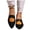 Black, variant on Women's Flat Toe Shoes Knit Upper Pumpkin Print Halloween Style Breathable Casual Flats Black Size9.5
