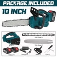 thumbnail image 2 of 5000W 10 Inch Brushless Electric Saw Cordless Chainsaw With 0/1/2PC Li-ion Battery Woodworking Power Tool for 18V Battery, 2 of 6