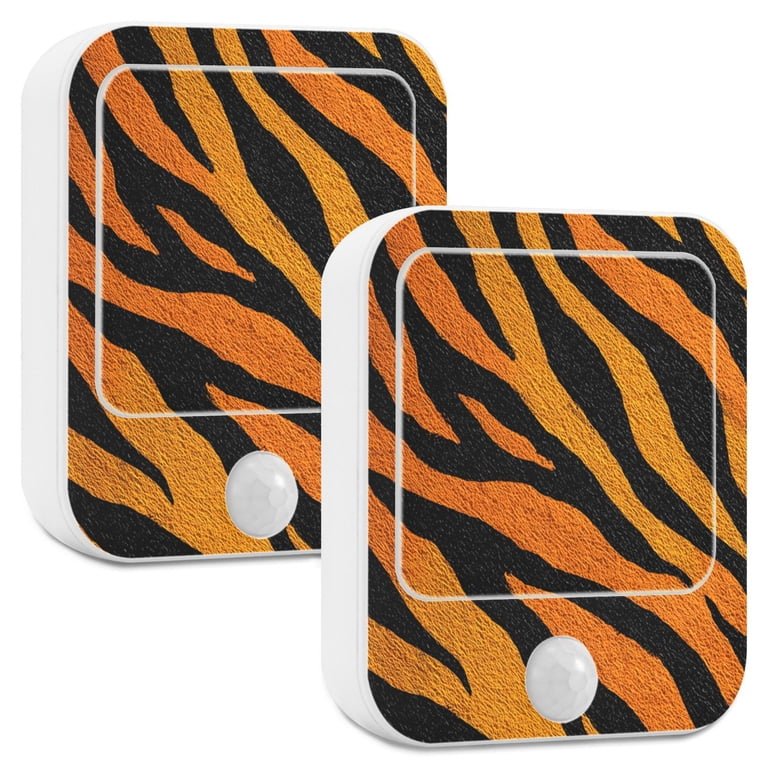 2 Pack LED Motion Sensor Night Light Bright Amber Tiger Stripes 3 ...