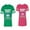 Men Green / Women Pink, variant on Dady Mama Shark Matching Couple Cotton Jerseys (Men Green / Women Black) (Men S / Women S)