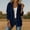 Dark Blue, variant on Sentmoon Light Jacket Women Solid Color Long Sleeve Trench Coat with Lapel and Pockets Lined Casual Windbreaker for Spring Autumn S-XL