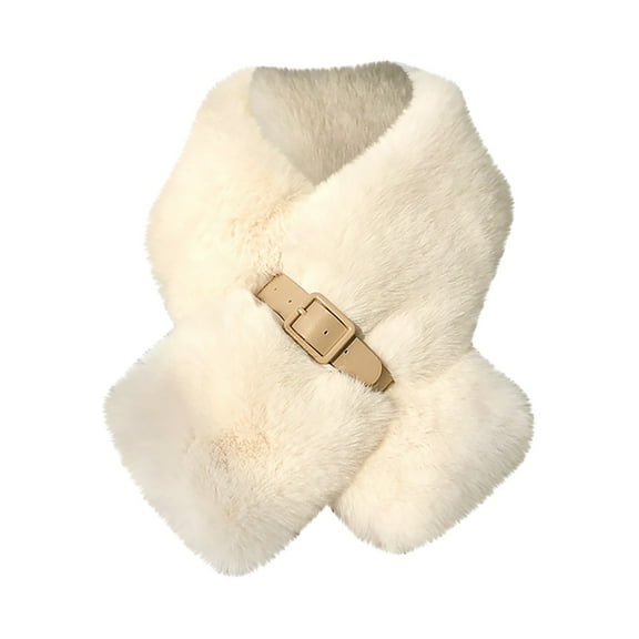 Aoochasliy Winter Scarfs Women Winter Faux Villus Scarf Outerwear Lady Scarf Warm Bib