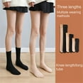 thumbnail image 5 of Yokua Women's Fleece Lined Thigh High Socks Soft Long Stockings Winter Thermal Socks, 5 of 20