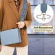 thumbnail image 2 of Sonducket Correa de bolso de PU de estilo clásico para bolsos, reemplazo directo y exquisita correa de bolso de hombro artesanal Bolsas de mensajero y de hombro Azul claro, 2 of 6