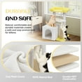 thumbnail image 4 of Ktaxon 27.5in Cat Tree, Multi-Level Tower with Scratching Post & Pad, Padded Bed for Kittens & Indoor Cats, White & Yellow, 4 of 8