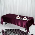 thumbnail image 3 of Efavormart 60x102" Rectangle EGGPLANT Wholesale SATIN Tablecloth Banquet Linen Wedding Party Restaurant Tablecloth, 3 of 10
