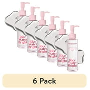 (6 pack) The Face Shop Rice Water Bright Light Facial Cleansing Oil, Daily Makeup Remover, Oil Cleanser, Vegan, Korean Skin Care with Jojoba Oil, Face Pore Cleanser, 150ml C57