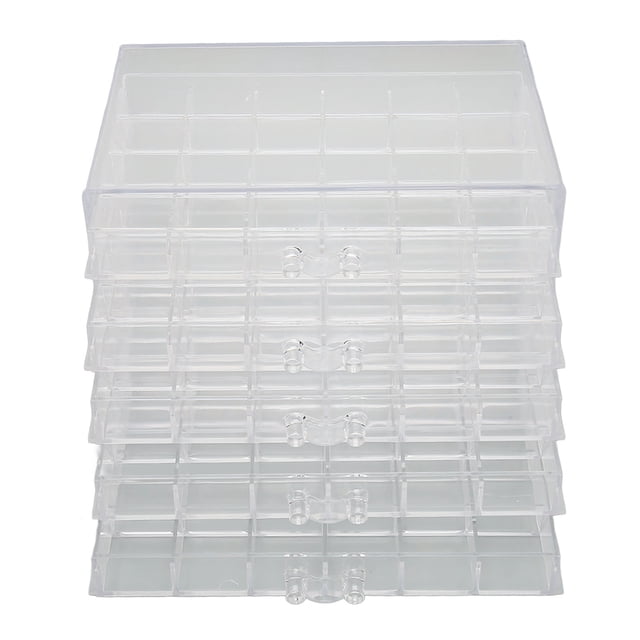 Jewelry Container Box, Jewelry Clear Container 120 Grids Sturdy Prevent Tangles 5 Layers For Craft Beads