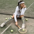 thumbnail image 6 of Naloa Lemon Thigh High Socks Extra Long Stretchy Sock Women Over Knee High Opaque Stocking Daily Wear, 6 of 6