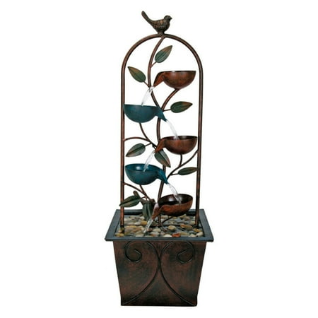 Foreside Home and Garden Cascade Cups Metal Fountain