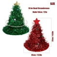 thumbnail image 2 of Deago 2 Pack Christmas Tree Felt Party Hat - 14 inches tall Ugly Christmas Hat- Holiday Party Supplies Decor (Green+Red), 2 of 9