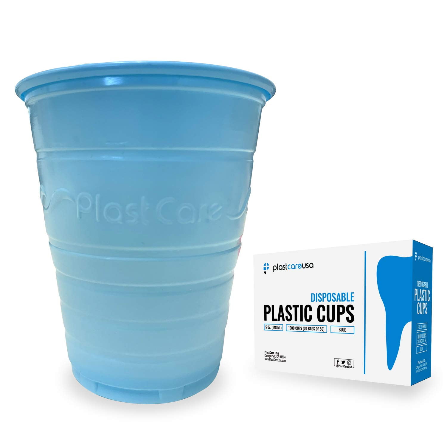 Disposable Drinking Cups, 5oz, Blue (1000ct) - Young Specialties