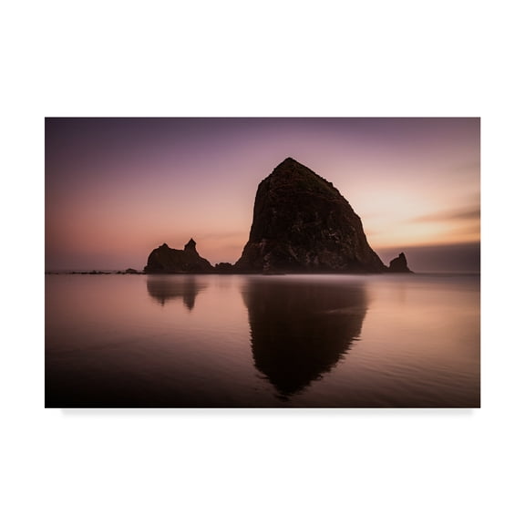 Trademark Fine Art 'Haystack Rock' Canvas Art by Pierre Leclerc