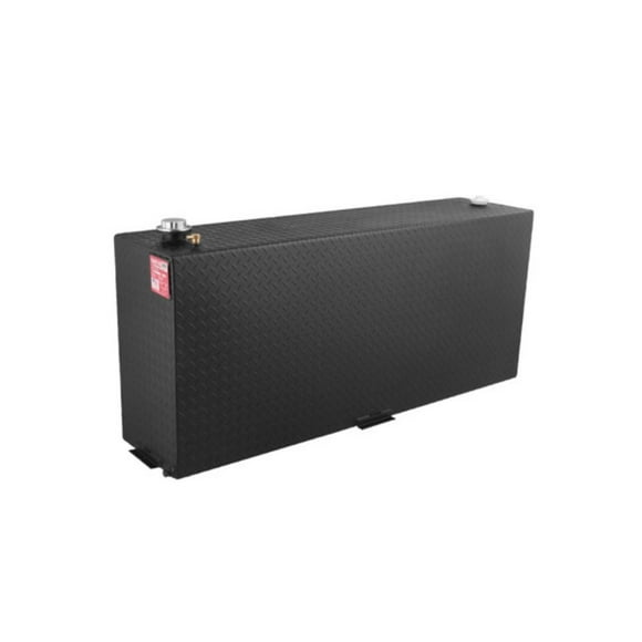 RDS Tanks Liquid Transfer Tank 73200PC DOT Approved; Gasoline or Diesel; 90 Gallon Capacity; Rectangle; Powder Coated Diamond Tread; Black; Aluminum