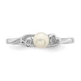 thumbnail image 5 of Sterling Silver Rhodium-plated FW Cultured Pearl Ring, 5 of 6