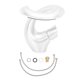 thumbnail image 1 of Grifo para lavabo de baño, grifo mezclador de agua fría y caliente ajustable en cascada, latón aerodinámico para lavabo debajo del mostrador, blanco, 1 of 10