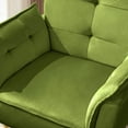 thumbnail image 6 of Lontai Modern Soft Tufted Velvet Armchair with Ottoman for Living Room，Light Green, 6 of 7