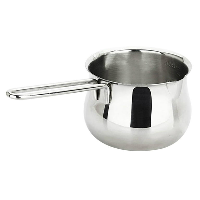 Butter Warmer Flat Bottom Stainless Steel Mini Butter Hot Pots Oil Pan  Small Saucepan for Boiling Milk Sauce Gravies - AliExpress