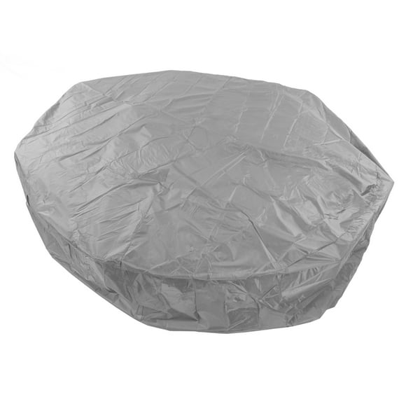 Cubierta De Bañera De Hidromasaje Redonda, Cubierta De Spa Al Aire Libre 190 Plateado Poliéster Tafetán Protector De Bañera De Hidromasaje Para Bañera Al Aire Libre