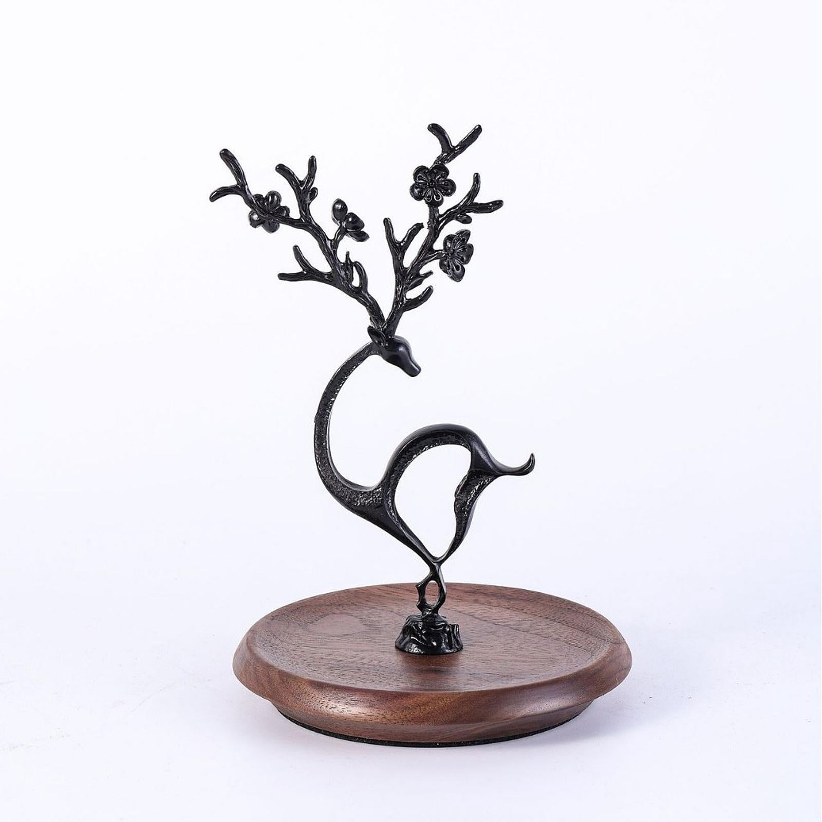 Milageto Storage Rack Jewelry Tree Stand Modern Jewelry Rack Earring Hanger Organizer for Earrings Necklace Hair Accessories , black