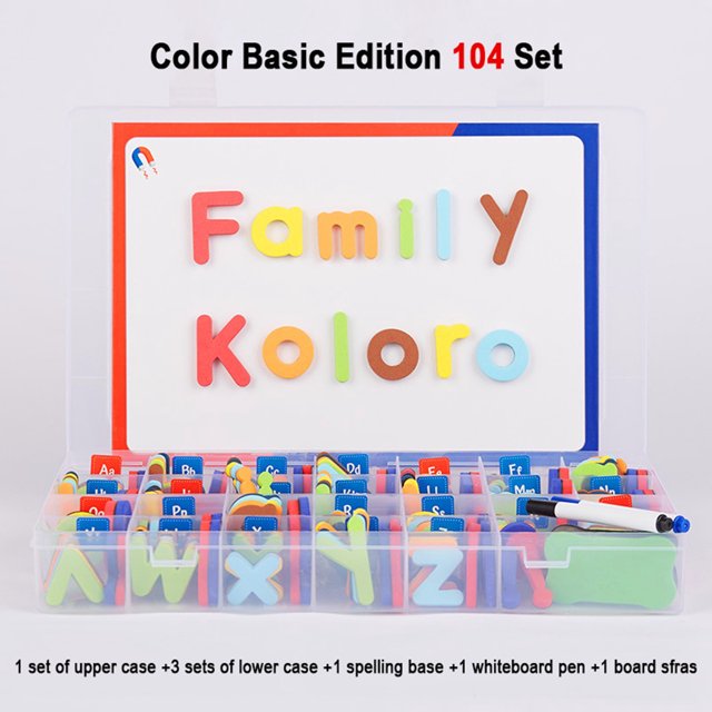 asddcavvf Letter Set 104/208 Pieces with Magnet Plate Foam Letters for Preschool Children Spelling a