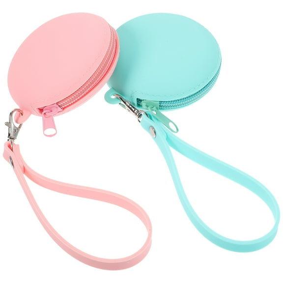 Oecoator 2 pcs Silicone Earbud Case Earphone Carrying Case Headphone Storage Case with Keychains for Travel