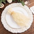 thumbnail image 4 of BalsaCircle 5 Champagne Sheer Crinkled Organza Dinner Table Napkins Wedding Party Events Reception Decorations Supplies, 4 of 8