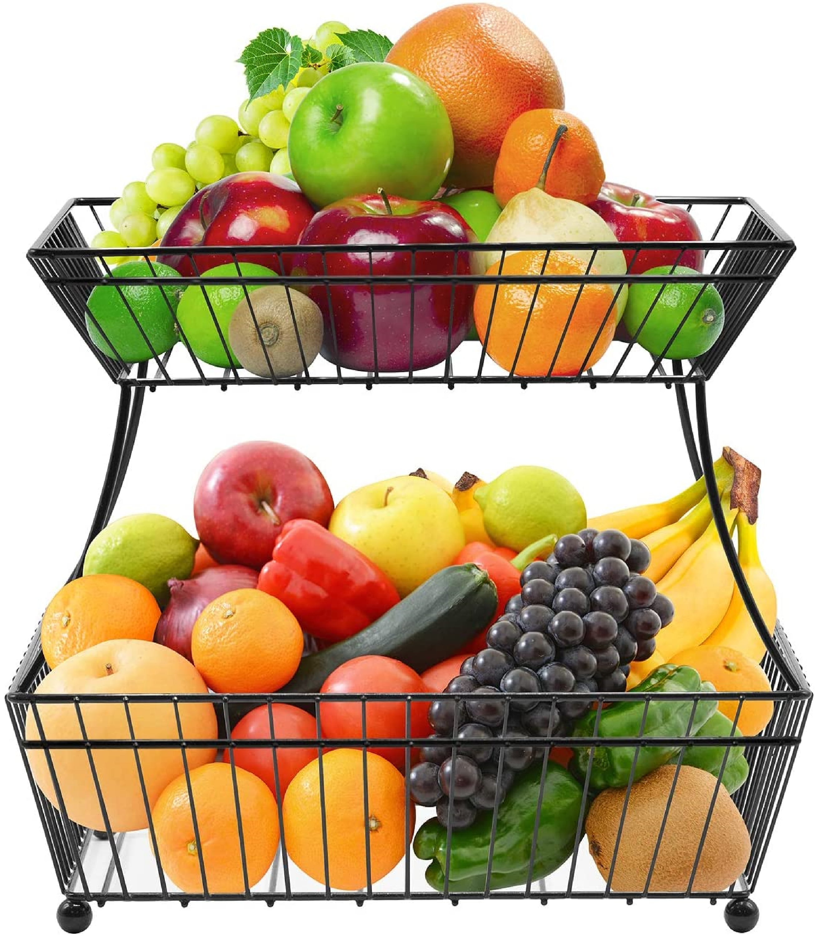 6-Layer Fruit Vegetable Basket Storage Organizer Rack Stand Holder Unit