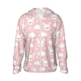 thumbnail image 1 of Saiise Rabbit And Cloud Pattern Sun Protection Hoodie for Men and Women, Lightweight Quick-Dry Windproof with Hood and Zip-3X-Large, 1 of 7