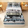 thumbnail image 2 of Erosebridal Happy Camping Camper Zipper Twin Comforter Sets with Fitted Sheet and 2 Pillowcases, Colorful Farmhouse Zipper Bedding Set, Polka Dots Reversible, 2 of 7