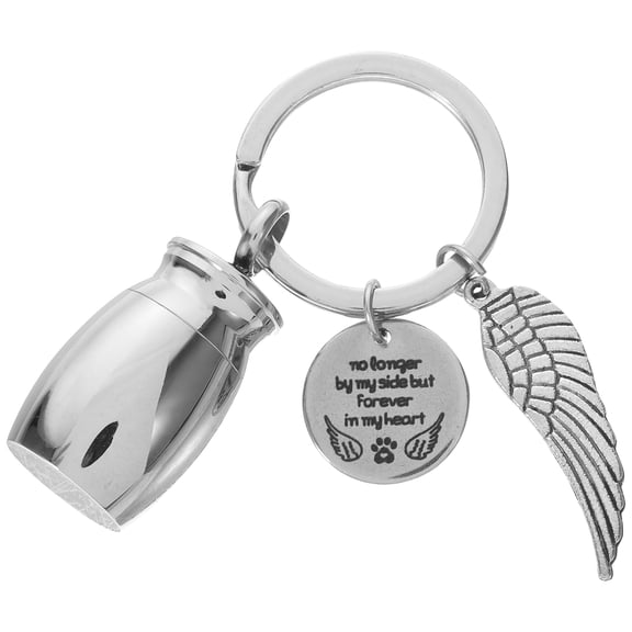 Topbathy Mini Keepsake Urn Keychain 2pcs Memorial Ashes Holder Key Chain Remembrance Gift In Memory Of Loved One Dad Mom