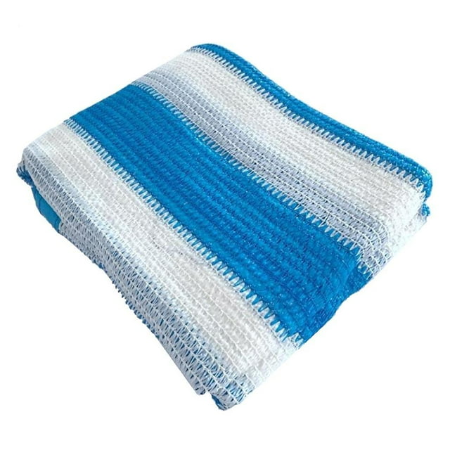 DOLITY Blue White Sunblock Shade Cloth Net for Flowers, Plants, Patio, Lawn 2m x 6m