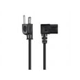 thumbnail image 2 of Monoprice Right Angle Power Cord - 10 Feet - Black | NEMA 5-15P to Right Angle IEC 60320 C13, 18AWG, 10A/1250W, SVT, 125V, 2 of 6