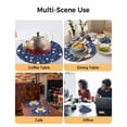 thumbnail image 2 of 13 Inch Round Placemats Set of 6, Navy Blue Christmas Non Slip Heat Insulation PP Table Mats, Xmas Trees Snowflake Winter Botanical Washable Place Mats for Kitchen Dining Party Table Decor, 2 of 7