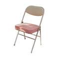 thumbnail image 1 of Lipstore Chaise Pliable Chaise de Bureau Dossier Portable Chaise de Lecture Siège Rembourré Réunion Rose, 1 of 8