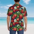 thumbnail image 4 of Balery Strawberry2 Camisas hawaianas de manga corta para hombre, camisas playeras de corte holgado, camisas de vacaciones con botones,XX-Large, 4 of 7