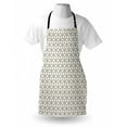 thumbnail image 4 of Crazy Art Apron, Grid Inspired Continuing Pattern of Polygonal in Monotone, Unisex Kitchen Bib with Adjustable Neck for Cooking Gardening, Adult Size, Eggshell Charcoal Grey, by Ambesonne, 4 of 4