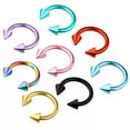 thumbnail image 6 of K-KED Women Men Horseshoe Fake Nose Ring Hoop Lip Body Piercing Ear Ring Delicate Jewelry Gifts-light green, 6 of 9