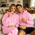 thumbnail image 6 of KHONTS Pet Pouch Hoodies for Women Front Closure Pocket Sweatshirts Oversized Snack Pouch Hoodies Pink XXXXL, 6 of 7