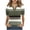 Army Green, variant on Staron Women Striped Short Sleeve Tshirt Shirt Casual Loose Top Vacation Beach Travel Slim Fit Collared Blouse, Army Green M