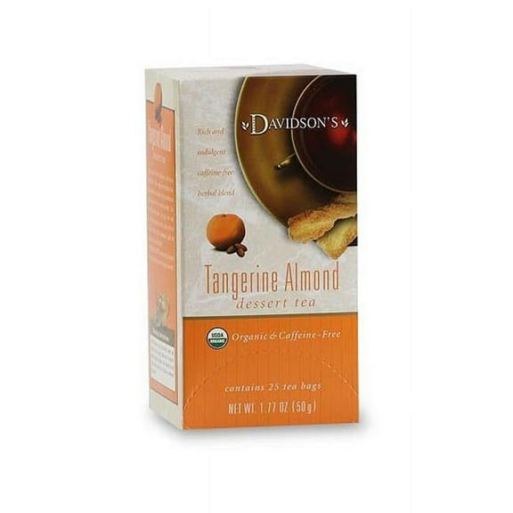 Davidson Organic Tea  Tangerine Almond Tea- Box of 25 Tea Bags