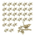 thumbnail image 2 of 4x30x Dijes De Pájaro En Rama Accesorios De Bricolaje Para Decoración De Bolsos Tapas De Teléfono Cremalleras Bronce, 2 of 8