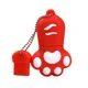 thumbnail image 3 of Cartoon Cat Paw Pen Drive 64GB Free Key Chain Pendrive 32GB Red USB Flash Drive 16GB 8GB 4GB Cute High-speed Memory Stick 128GB, 3 of 5