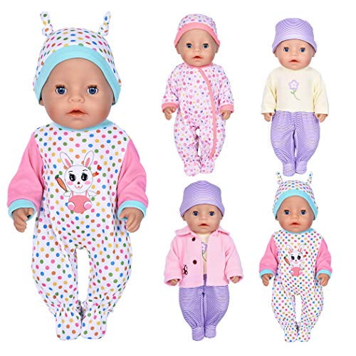 ebuddy 17pc Set Doll Clothes with Hat and Coat for 43cm New Born Baby Dolls New 