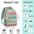 thumbnail image 6 of Boho Rucksack for Women & Men - Hippie Vintage Print Backpack with 17" Laptop Pocket | Roomy Campus Backpack for College, Work & Daily Use, Sturdy Fabric, 6 of 6