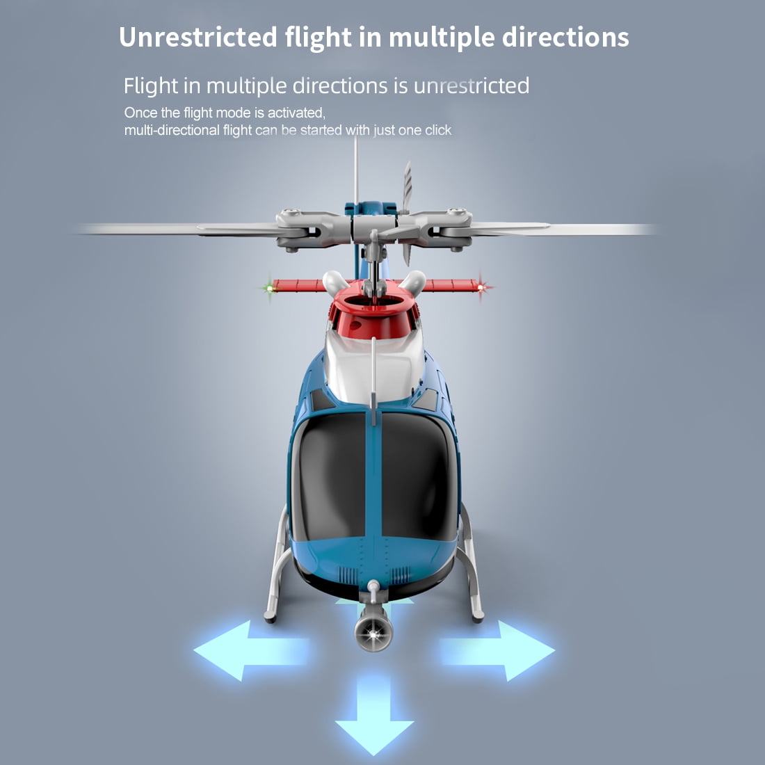 C138PRO 3D Aerobatic RC Helicopter with One-Key Takeoff/Landing & Auto-Return, 2.4G 6-Axis Gyro Brushless Single Rotor Helicopter with Altitude Hold & Optical Flow Positioning