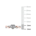 thumbnail image 4 of 1/10 Carat T.W. (I3 clarity, I-J color) Hold My Hand Diamond Heart Promise Ring in Sterling Silver with 14K Rose Gold Plating, Size 8, 4 of 5
